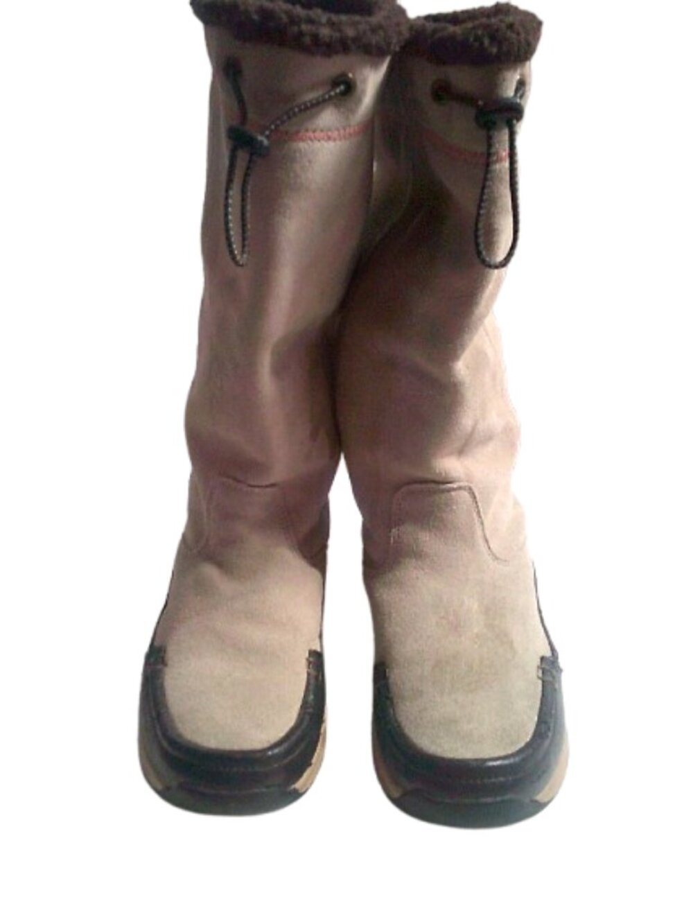 Lands' End calf-high Winter Boots  with Suede Leather  and Shearling lining 8B